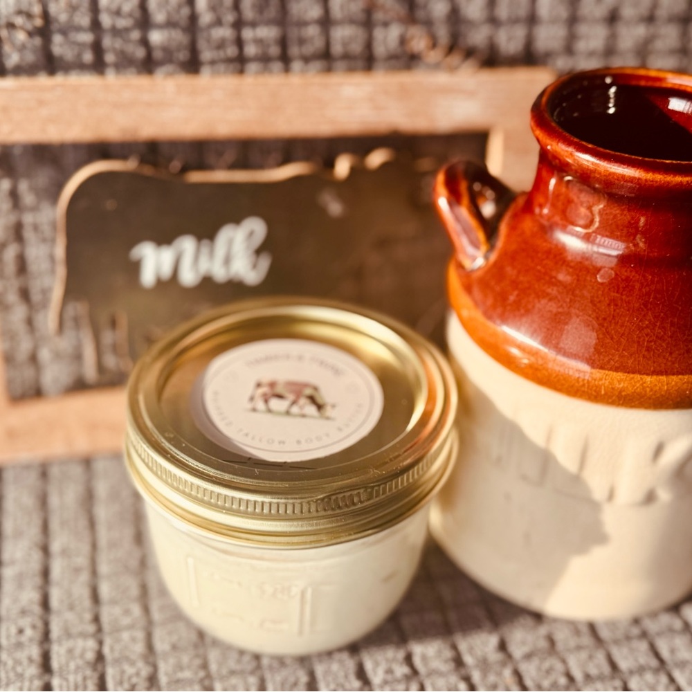 8oz whipped tallow body butter - bramble berry vanilla or warm vanilla sugar